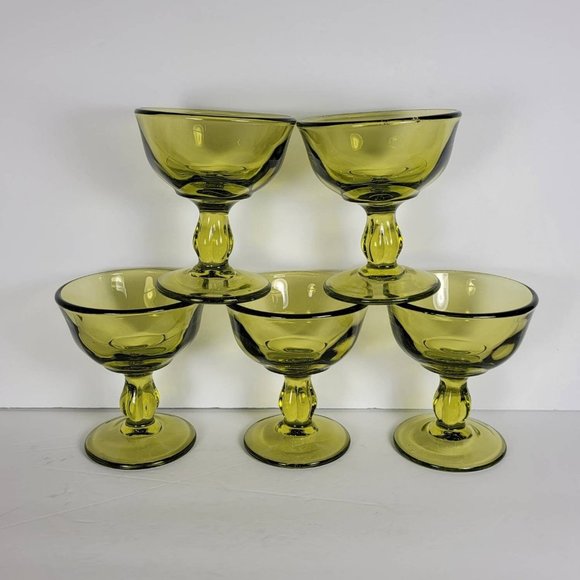 Vintage Tiffin-Franciscan Canterbury Greenbriar Champagne Martini Tall Sherbet S